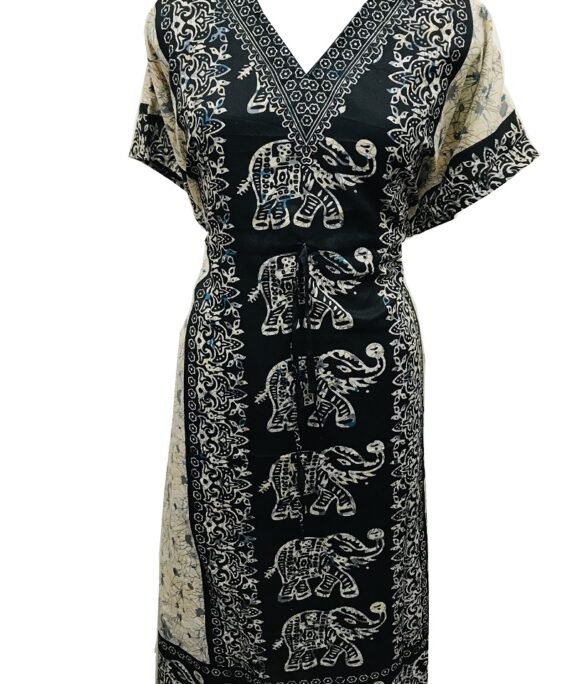 Elephant Kaftan Dress for women Maxi Nighty nightwear dress