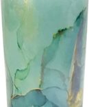 Copper Water Bottle Capacity1 litre Ayurvedic Leak Proof Copper Vessel for Drinking Embossed Water Bottle Diwali Gift Green