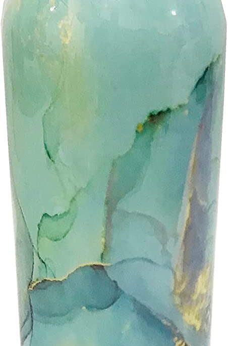Copper Water Bottle Capacity1 litre Ayurvedic Leak Proof Copper Vessel for Drinking Embossed Water Bottle Diwali Gift Green