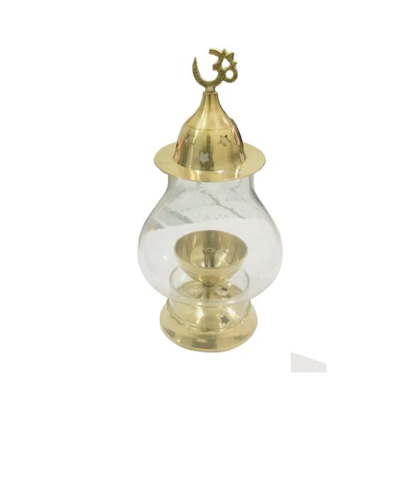 Akhand Diya Brass Om Jyot Diya Aarti Deepam Navaratri Diya Pooja Dia Size- 6.5 inch