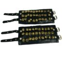 Ghungroo dancing ghunghroo bells ankle bells Black Leather soft pad Three line ghungroo (30+30)