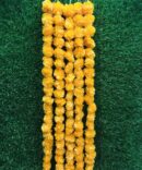 Artificial Marigold Flower Garland For Home Decor Wedding Decor 5 String Garland For Diwali Decoration Orange