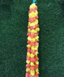 Artificial Marigold Flower Marigold Home Decoration 5 String Decorations Garlands Genda phool mala 5 Feet Long, for Wedding Decoration Dark Orange and Yellow