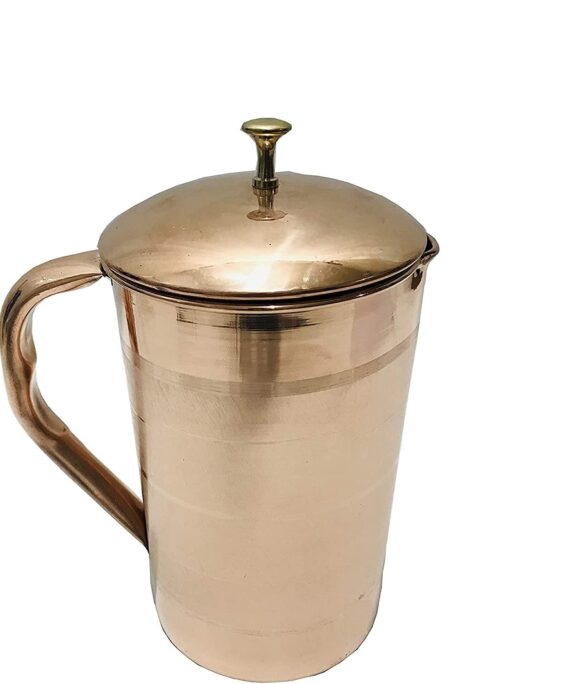 Copper Water Jug storage water Pitcher Drinking Water Hotel, Restaurants, Yoga,1.5 Liter
