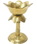 Brass Kamal Stand Diya diwali diya-oil lamp pooja diya Navaratri Diya Navratri Pooja Jyot Krishna Janmashtami Pooja Size- 5 inch