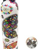 Copper Water Bottle Capacity1 litre Ayurvedic Leak Proof Copper Vessel for Drinking Embossed Water Bottle Diwali Gift Multi butterfly