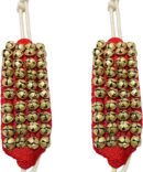 Ghungroo dancing ghunghroo bells ankle bells Red soft pad Four line ghungroo (40 + 40 )