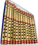 Bamboo Bansuri Flute Set for beginners Sharp Sound Multiple key tune Indian Musical Instrument Krishna Flute Set of 13