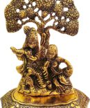 Radha Krishna Statue Tree Metal janmashtami Hindu Idol Ladoo Gopal Lord Radha Krishn Indian God and Goddess Figurine Murti Religious Gifts for Home Decor Size - 6.5 Inch